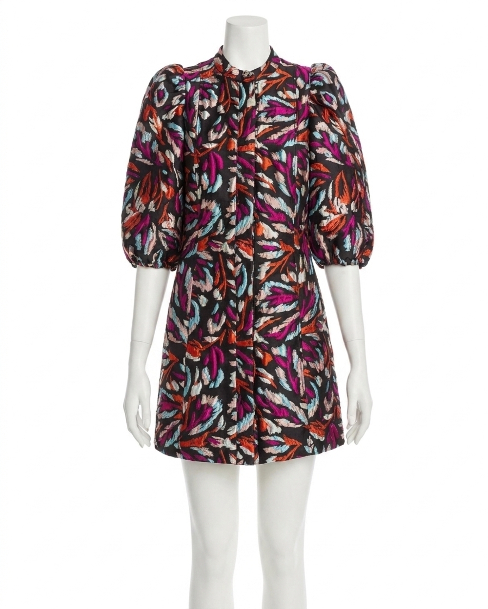 NEW ESSENTIEL ANTWERP cure puff sleeve mini dress in black